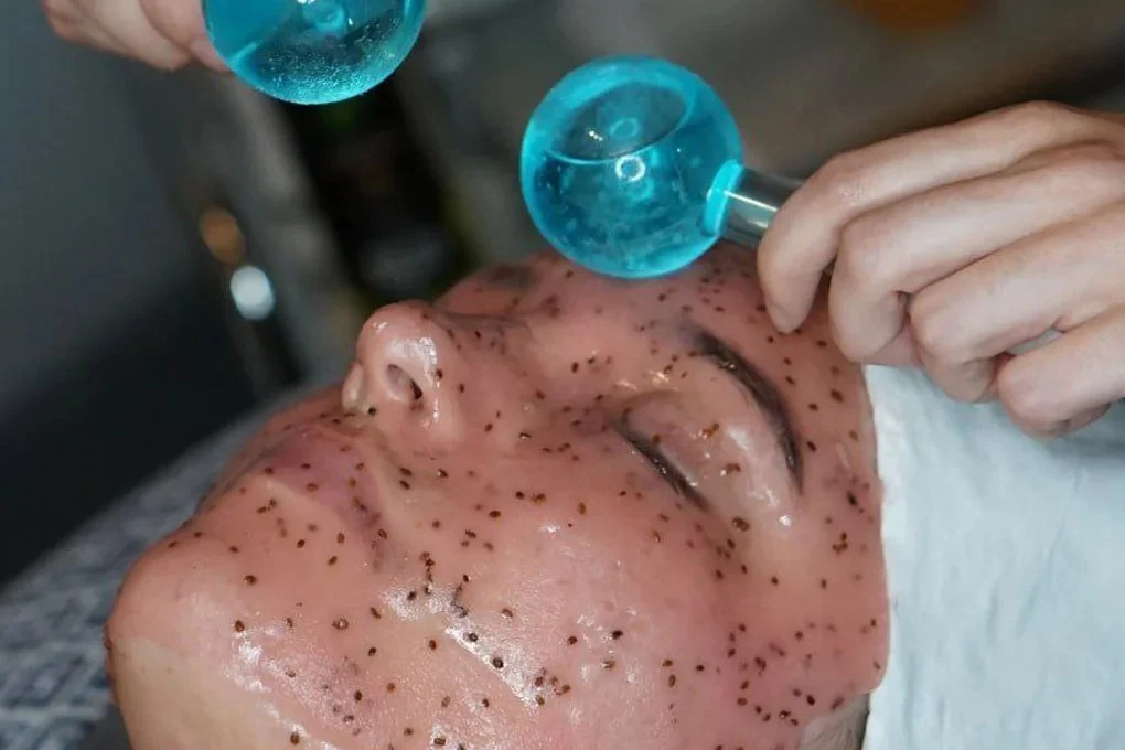 Microneedling treatment session