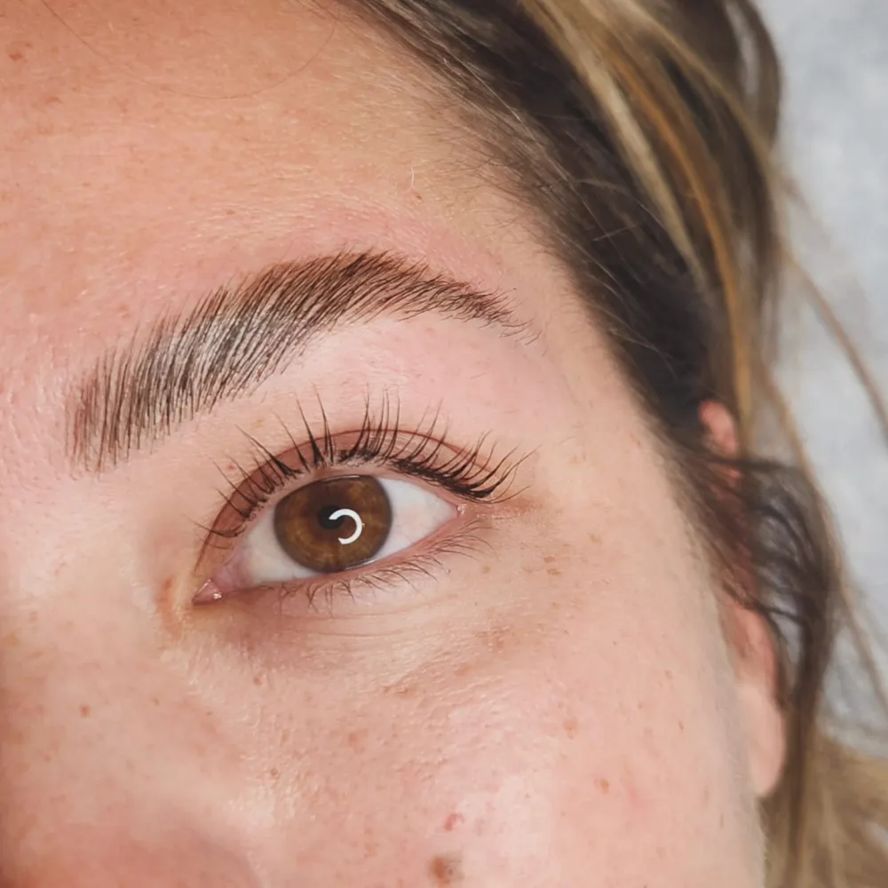 Lash lift and tint result on brown eyes, Faciallash Lounge